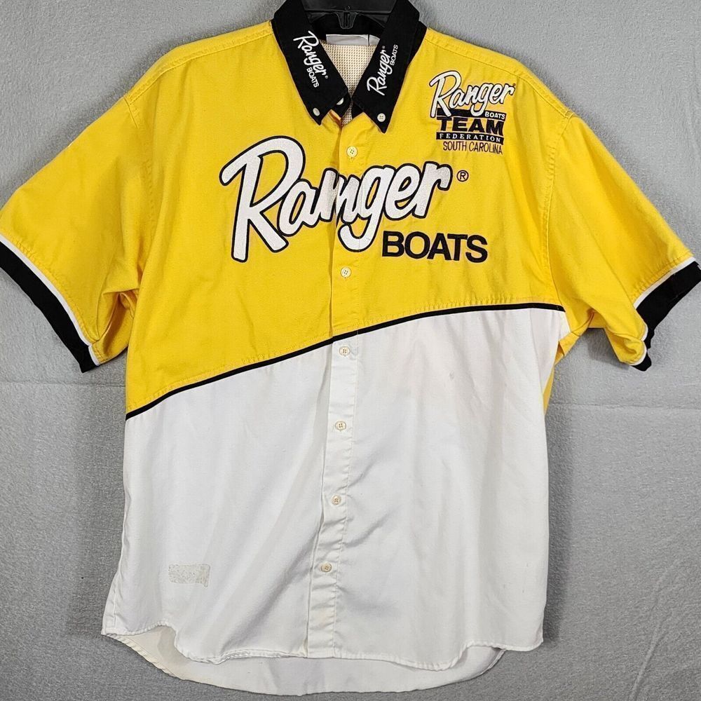 Ranger Boats Fishing Shirt Professional Competition "The Game" Yellow Vented Lg